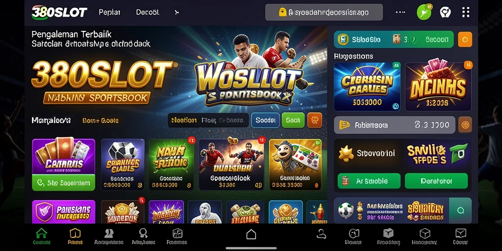 Tangkapan layar gameplay 380SLOT yang menampilkan taruhan olahraga yang menarik.