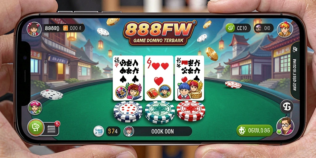 Tampilan gameplay menarik dari 888FW dengan domino yang seru.