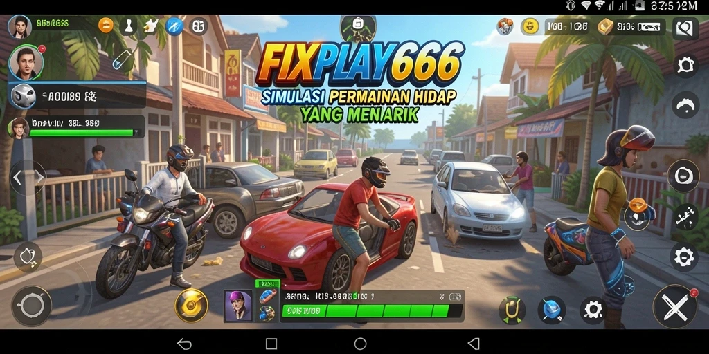 Tampilan gameplay FIXPLAY666 dengan karakter dan lingkungan yang interaktif.
