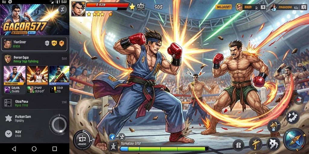 Gameplay GACOR577 menampilkan pertarungan yang mendebarkan dan dinamis.