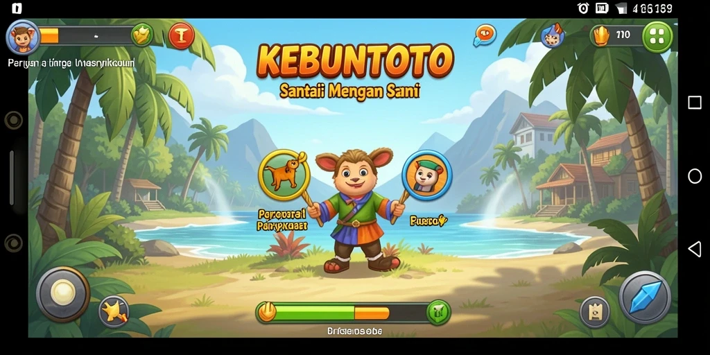 Tampilan gameplay KEBUNTOTO yang mengasyikkan dan penuh warna.