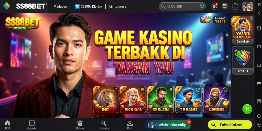 Tampilan permainan Kasino yang mendebarkan dan menghibur.